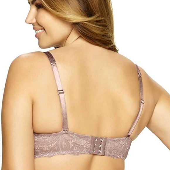 Paramour by Felina Sophia full figure balconette counter bra In Mink Lace NWT - Picture 3 of 9